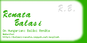 renata balasi business card