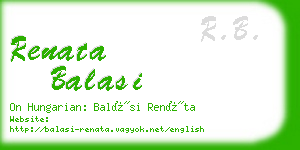 renata balasi business card